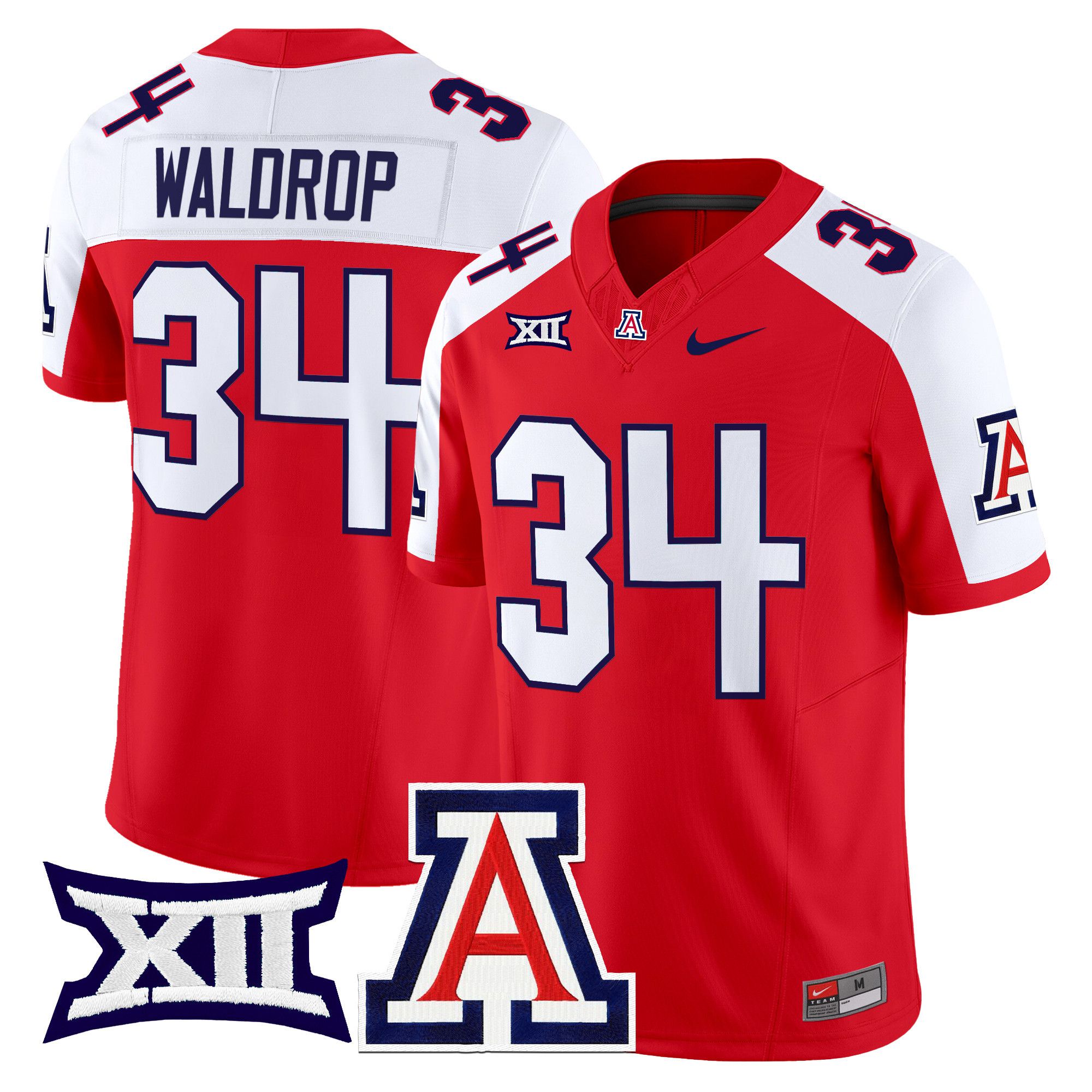 Men Arizona Wildcats #34 Waldrop Red Nike 2024 Vapor Limited NCAA Jersey->->NCAA Jersey